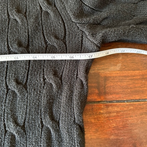 Ralph Lauren Sport Black Cable Knit Sweater Dress | Size L | 100% Cotton - Picture 6 of 6